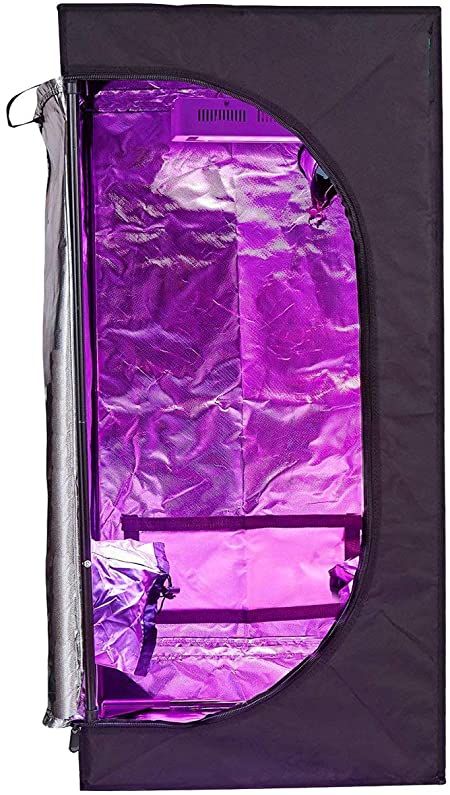 GreenHouser High Reflective Grow Tent 20''x20''x48'' Indoor Grow Room for Planting Fruit Flower Veg with Removable Water-Proof Floor Tray