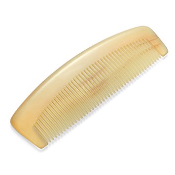 Premium Quality 100% Handmade Anti Static Natural Sheep Horn Comb Without Handle (Mellowandfull)