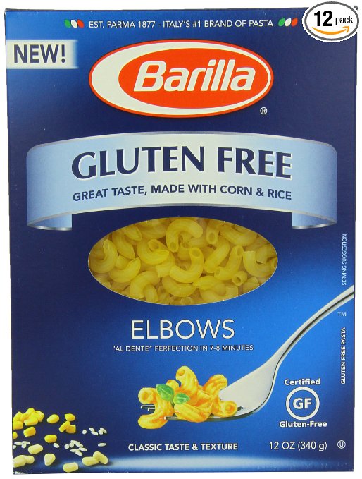 Barilla Gluten Free Pasta, Elbows, 12 Ounce (Pack of 12)