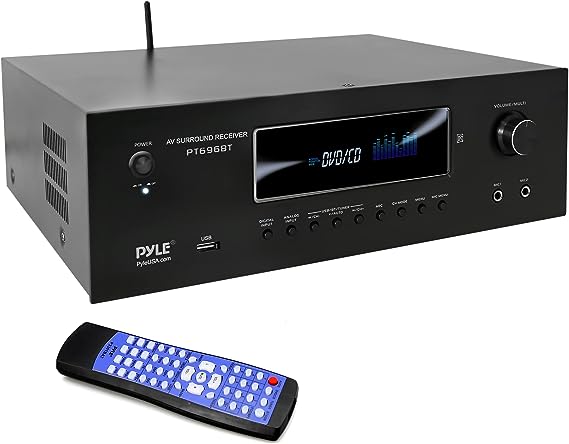 Pyle 1000W Bluetooth Home Theater Receiver - 5.2-Ch Surround Sound Stereo Amplifier System with 4K Ultra HD, 3D Video & Blu-Ray Video Pass-Through Supports, HDMI/MP3/USB/AM/FM Radio - PT696BT.9