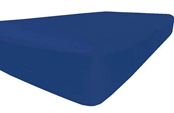 American Pillowcase Full Size Fitted Sheet Only - 100% Brushed Microfiber - Deep Pocket - Pieces Sold Separately for Set Guarantee (Blue)