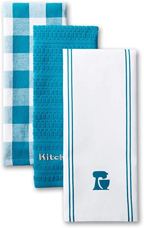 KitchenAid Mixer Kitchen Towel Set, Set of 3, Ocean Drive 3 Count