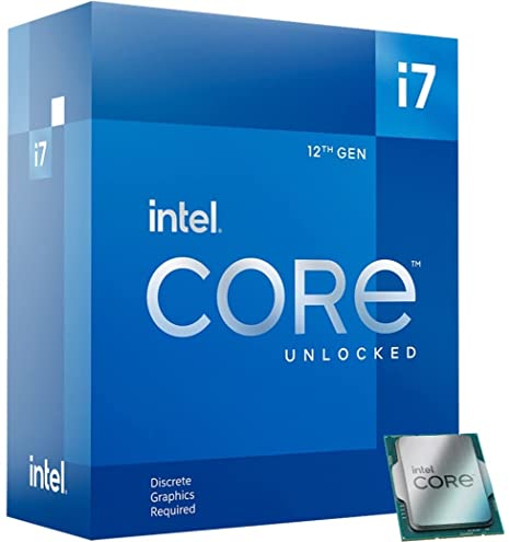 Intel Core i7-12700KF Desktop Processor 12 (8P 4E) Cores up to 5.0 GHz Unlocked  LGA1700 600 Series Chipset 125W