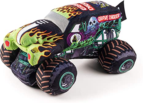 Monster Jam Grave Digger Plush Stuffed Pillow Buddy - Super Soft Polyester Microfiber, 12.5 inch (Official Monster Jam Product)