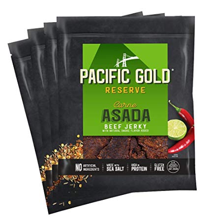 Pacific Gold Reserve Carne Asada Beef Jerky, 2.5 Ounce (Pack of 4)