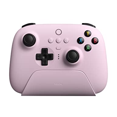 8Bitdo Ultimate 2.4g Wireless Controller with Charging Dock, 2.4g Controller for Windows, Android & Raspberry Pi (Pastel Pink)