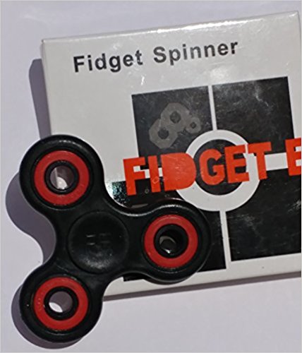 Fidget Spinner (Black) Fidget Spinner (Red) Anti Anxiety 360 Spinner w Premium Quality Bearings. (3D Fidget) ADD, ADHD, OCD, Autism stress relief and toy. Relieves anxiety, boredom, and insomnia.