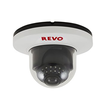 REVO America RCDS30-8 700 TVL Indoor Dome Surveillance Camera with 100-Feet Night Vision (Gray)