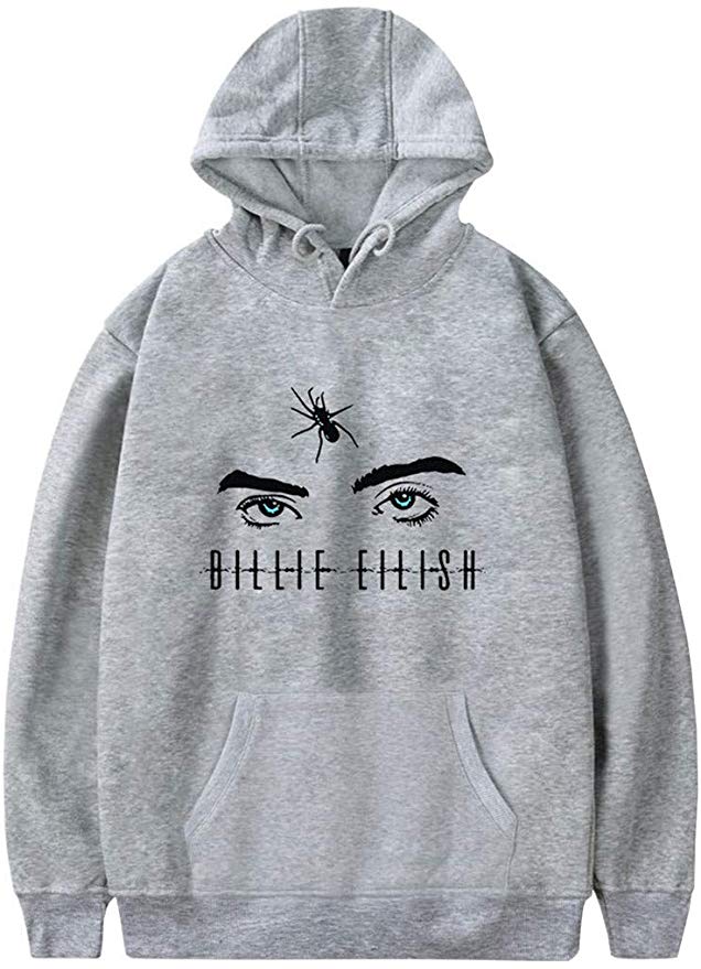 FLYCHEN Women's Fashion Pullover with Pocket Billie Eilish Hoodies for Fan Support