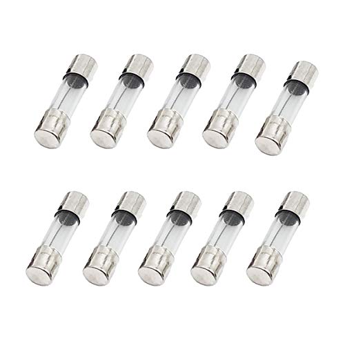 Pack Of 10, T2AL250V 5x20mm 2A Slow-Blow Fuse 250V Slow Acting Fuse Glass Tube Fuse Time-delay Fuse (3/16 in x 3/4 in)Compstudio