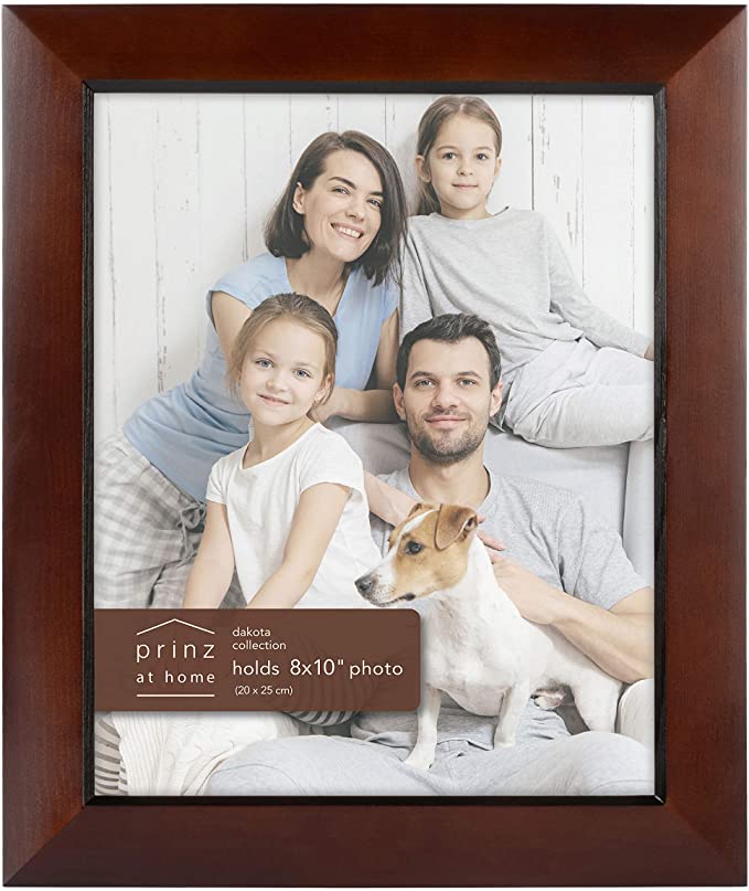PRINZ Dakota 8-Inch by 10-Inch Dark Walnut Wood Picture Frame, Brown