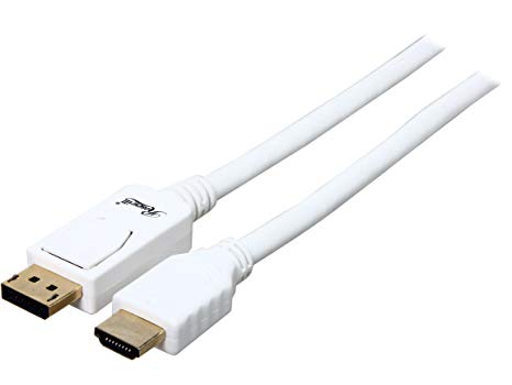 Rosewill 6-Feet 28AWG DisplayPort to HDMI Cable M-M, White (RCDC-14010)