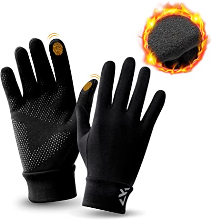 AKASO Running Gloves for Men and Women - Waterproof Warm Winter Gloves, Touchscreen Anti-Slip Design, Lightweight for Sport Cycling Driving Hiking
