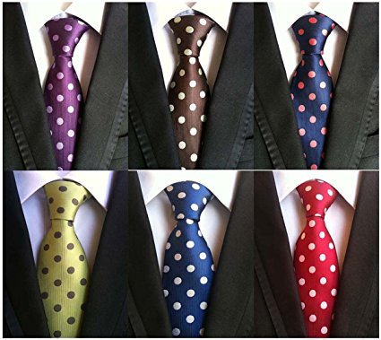 WeiShang Lot 6 PCS Classic Men's 100% Silk Tie Necktie Woven JACQUARD Neck Ties