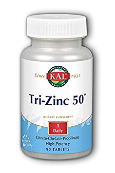 Kal 50 Mg Tri Zinc Tablets, 90 Count