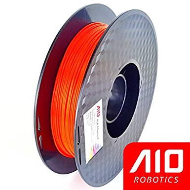 AIO Robotics AIOORANGE PLA 3D Printer Filament, 0.5 kg Spool, Dimensional Accuracy  /- 0.02 mm, 1.75 mm, Orange