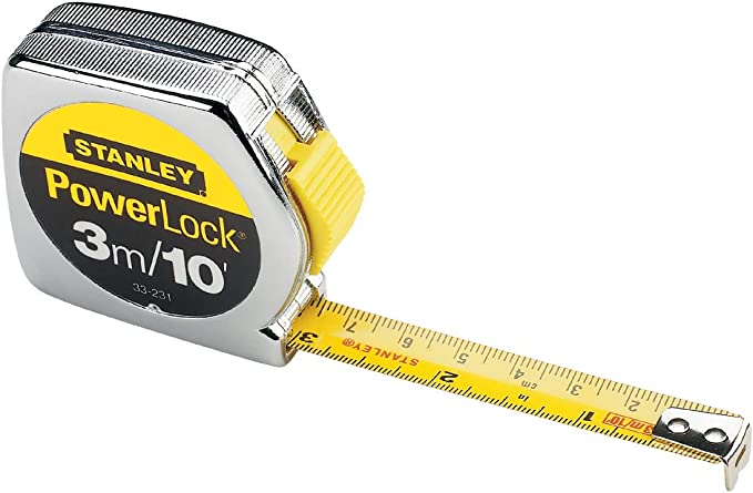 Stanley 33-231 3-Meter x 1/2-Inch Heavy Duty Powerlock Tape Rule With Metal Case