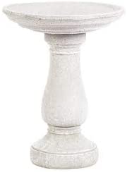 Solid Rock Stoneworks Oval birdbath 24in Tall x 20in Dia Marble Tone Color
