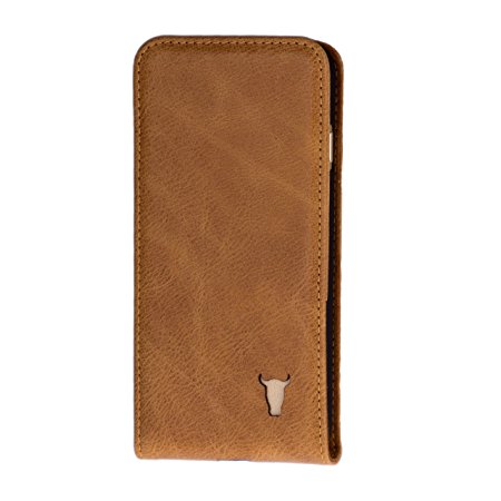 iPhone 6S Case, Premium Leather Flip Case for Apple iPhone by TORRO (iPhone 6 / 6S, Tan)