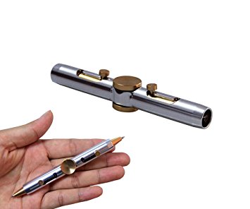 Hand Fidget Pen , WaterLuu Thinking Pen,Fidget Spinning Pen Stress Reducer High Speed - Spin Quietly - Toy Great Gift - Stress Reducer, Perfect For ADD, ADHD, Anxiety, Adult & Children - Silver