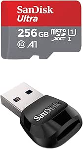 SanDisk 256GB Ultra microSDXC UHS-I Memory Card with Adapter – Up to 150MB/s with SanDisk MobileMate USB 3.0 microSD Card Reader