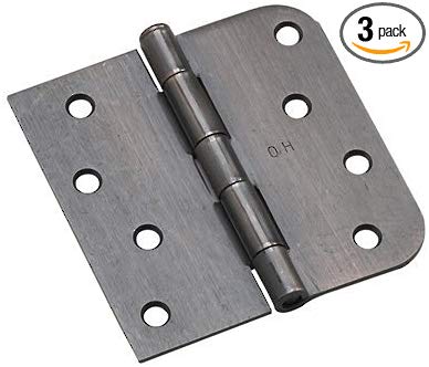 Richelieu Hardware - 81822ORBB - Box of 3 - Full Mortise Combination Butt Hinge - Reversible - Oil-Rubbed Bronze  Finish