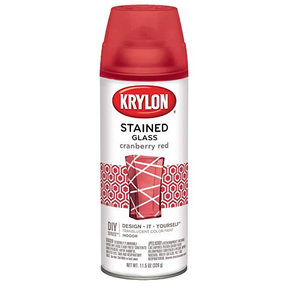Krylon K09026000 Stained Glass Paint, 11.5 oz, Cranberry Red