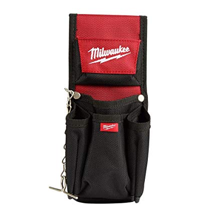 Milwaukee Tools 7-Pocket Compact Utility Pouch1680D Ballistic Material Construction with Riveted Seams for 5x Longer Life, features a Quick Attach Belt Loop and Tape Chain