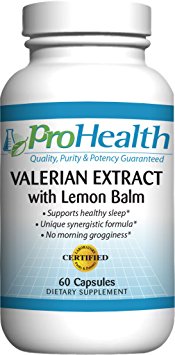 Valerian Extract with Lemon Balm (160 mg, 60 capsules) by ProHealth