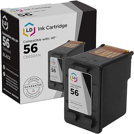 LD Remanufactured Ink Cartridge Replacement for HP 56 C6656AN (Black)