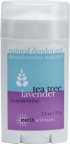 Earth Science Tea Tree/Lavender Deodorant, 2.45-Ounce Containers (Pack of 4)