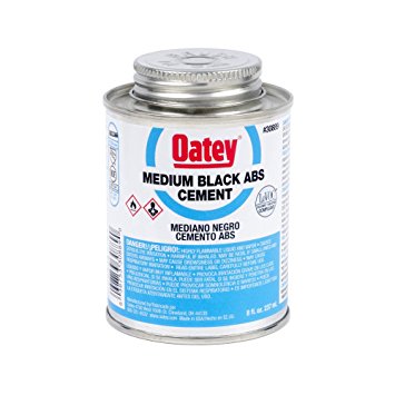 Oatey 30889 ABS Medium Cement, Black, 8-Ounce