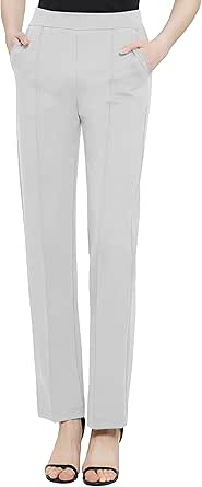 Urban CoCo Women's Yoga Dress Pants Stretchy Casual Slacks Straight Leg Work Pants with Pockets