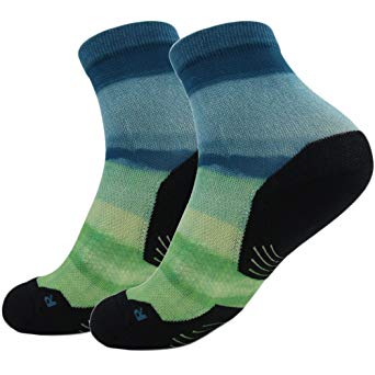 HUSO Unisex Digital Printed Athletic Quarter Running Socks 12346811 pairs