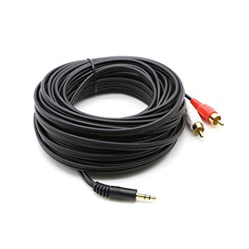 Top-Spring 1.5m 3.5mm Stereo Male to 2RCA Male (Right and Left) Coverter RCA Audio Cable Wire Cord