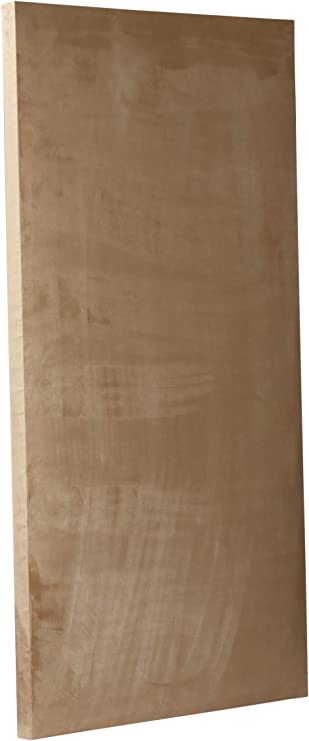 ATS Acoustic Panel 24x48x2 Inches, Square Edge, in Camel Microsuede