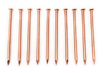 5 Inch Copper Nails - Pack of 10 Large Solid Copper Nail Spikes