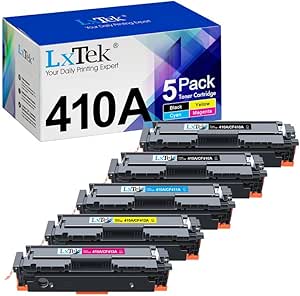 410A Toner Cartridge Replacement for HP 410A 410X Toner Cartridges to Use for HP Color Laserjet Pro MFP M477fnw Toner M477fdw Toner M452dn Toner (Black Cyan Yellow Magenta, 5-Pack)