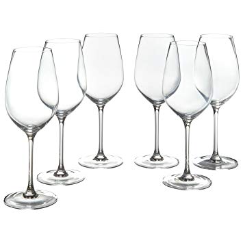 Stone & Beam Traditional White Wine Glass, 16-Ounce, Pack of 6,