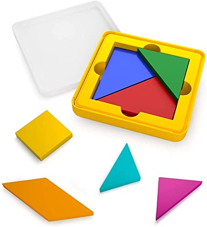 Osmo - Genius Tangram - Ages 6-10 - Use Shapes/Colors to Solve for Visual Puzzles (500 ) - For iPad or Fire Tablet (Osmo Base Required - Amazon Exclusive)