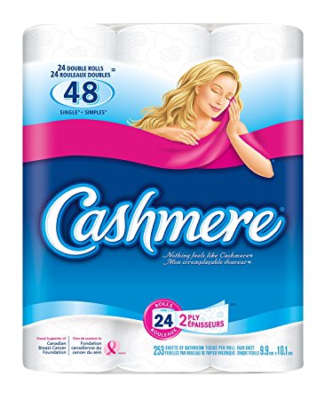 Cashmere Double Roll Bathroom Tissue, 2-ply, 253 Sheets per Roll - 24 Rolls