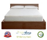 PuraSleep 10 Inch CoolFlow Memory Foam Mattress - Made In The USA - 10-Year Warranty - QUEEN