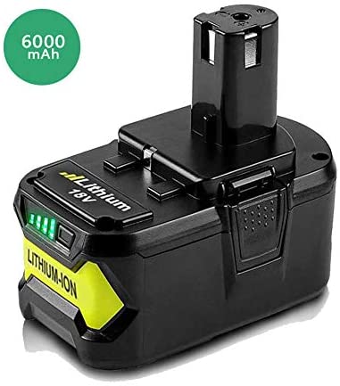 18V 6.0Ah High Capacity Replacement Battery for Ryobi P108 P105 P102 P103 P107 P109 P104 P100 Lithium-ion Battery