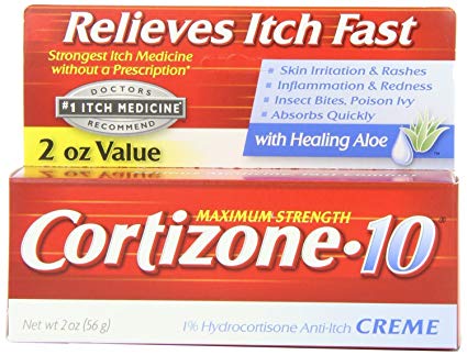 Cortizone-10 Maximum Strength Anti-Itch Creme with Aloe 2 oz (Pack of 3)