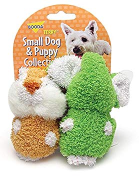 Booda Corporation (Aspen) DAP53485 2-Pack Terry Elephant/Chipmunk Pet Toy