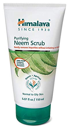 Himalaya Purifying Neem Scrub with Turmeric and Apricot for Normal to Oily Skin, 150ml/5.07oz