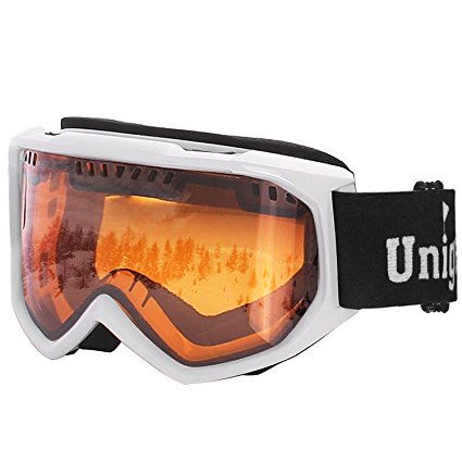 Unigear Ski Goggles, Anti-fog Snow Snowboard OTG Goggles 100% UV Protection for Men, Women and Youth