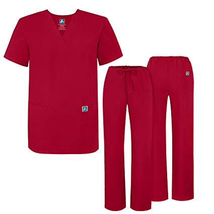 ADAR UNIFORMS Unisex Scrub Set – Medical Uniform with Top and Pants
