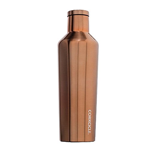 Corkcicle Canteen - Water Bottle and Thermos - Keeps Beverages Cold for Over 25, Hot for Over 12 Hours - Triple Insulated with Shatterproof Stainless Steel Construction - Copper - 16 oz.