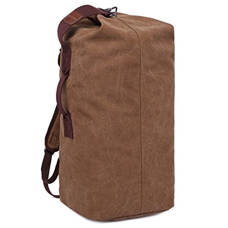 GINGOOD Top Load Canvas Duffel Bag Double-Strap #206